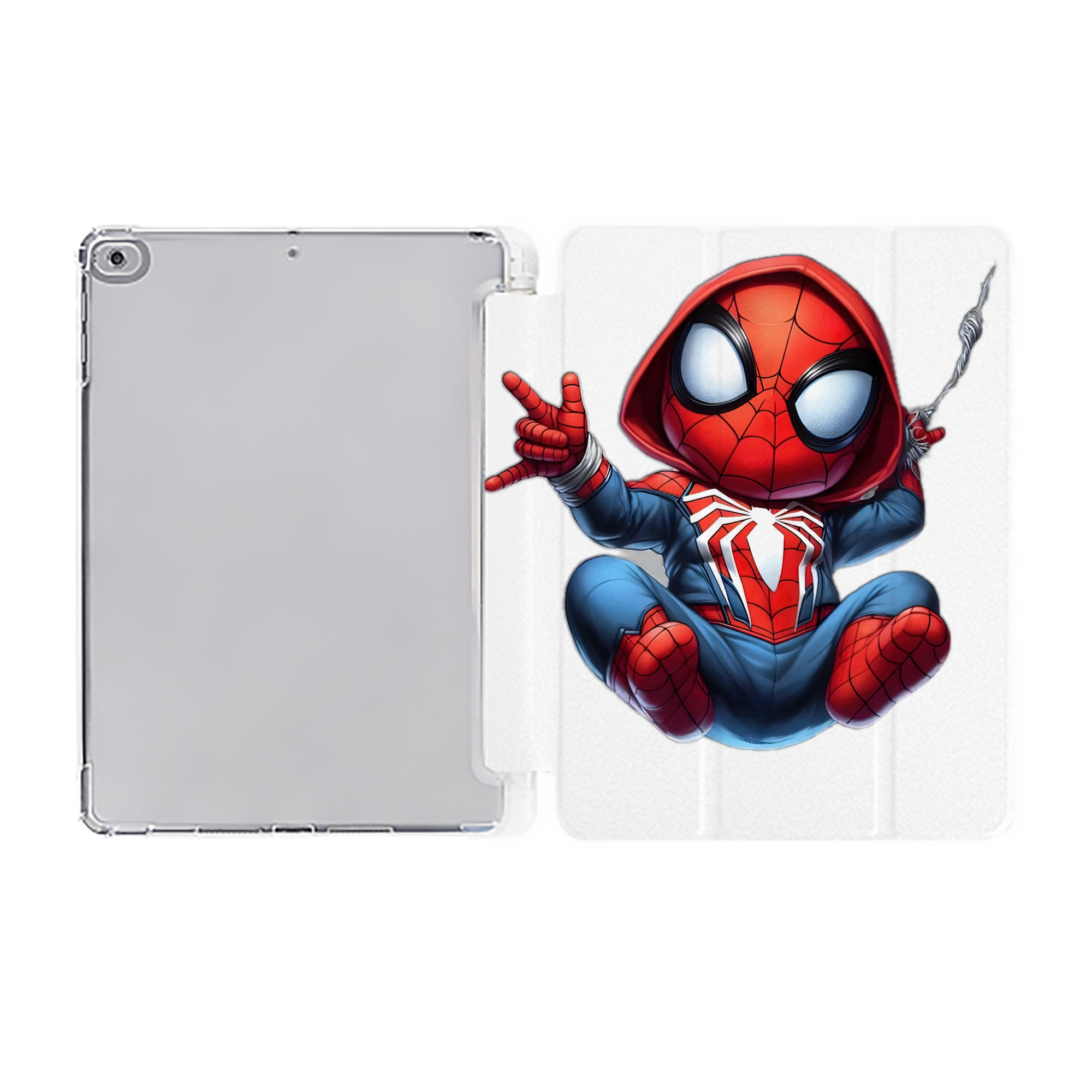（画像用） Spider Man スパイダーマン IPad ケース ペン収納付き 三つ折りスタンド PUレザー×シリコン 対応機種9.5/10.5/10.9インチ